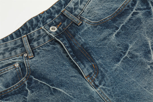 Pantalones Vaqueros Blancos Lavados Estilo Punk para Hombre - Image 14