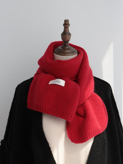 Bufanda Cálida de Color Liso para Mujer - Otoño e Invierno - Image 25