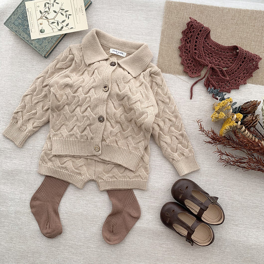 Conjunto de Cardigan y Jumper Unisex Estilo Europeo para Bebé - Image 6