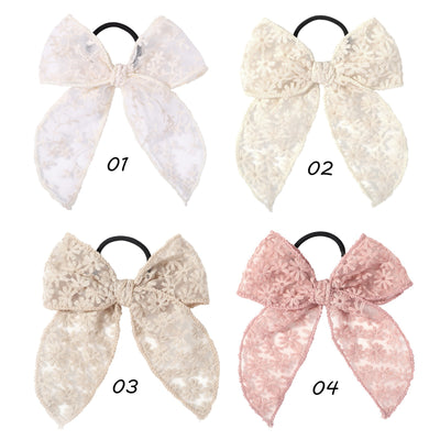 Hebilla Floral para Cabello con Encaje Bordado y Moño Elegante - Image 17