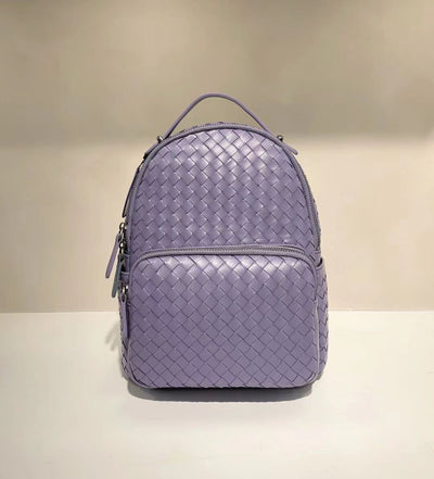 Mochila Tejida a Mano en Cuero de Oveja para Mujer - Image 7