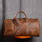 Bolsa de Viaje Retro en Cuero Genuino - Gran Capacidad Portátil para Hombre