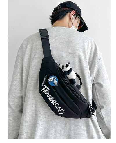Bolsa Pecho Hombre Estilo Japonés Crossbody Deportiva con Compartimentos Cargo - Image 20