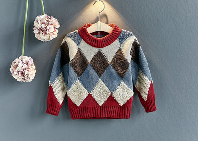 Suéter Casual a Cuadros para Niñas - Image 2
