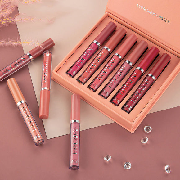 Set de Labiales Mate Rojo Intenso