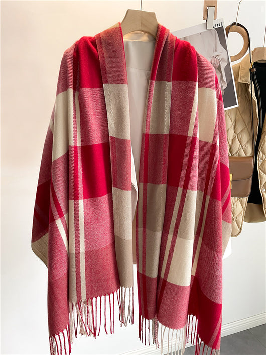 Bufanda Escocesa Coreana Unisex - Abrigo Cálido para Otoño e Invierno - Image 6