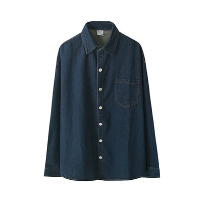 Chaqueta Camisa Denim Suelta para Hombre - Image 5