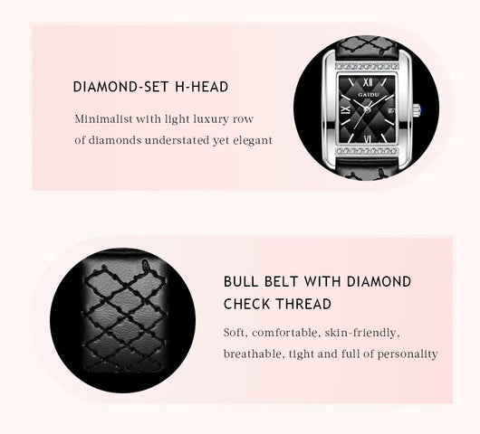 Reloj de Cuarzo Cuadrado Diamante - Lujo Asequible Retro - Image 21