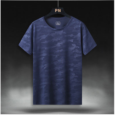 Camiseta Manga Corta de Seda para Hombre - Secado Rápido Cuello Redondo - Image 47
