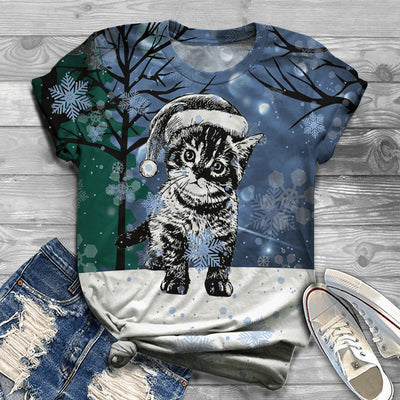 Camiseta Estampado Mascotas para Mujer