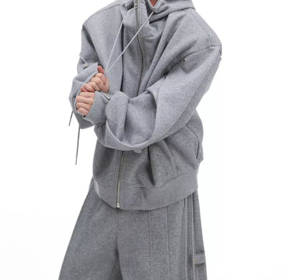 Sudadera con Capucha Oversize de Diseño Deconstruido y Cordón Ajustable - Image 17