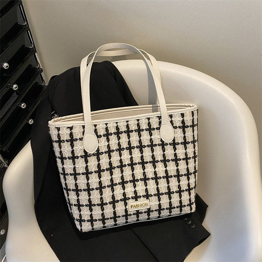 Bolso Tote Cuadros Asimétrico - Diseño Minimalista - Image 13
