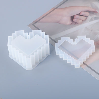 Molde de Silicona para Resina Epóxica - Caja de Almacenamiento Pixel Love DIY - Image 10