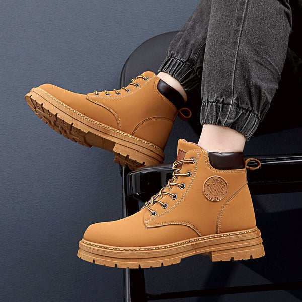 Botas de Invierno para Hombre con Tacón Grueso y Diseño Moderno