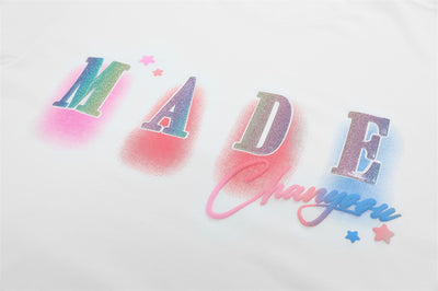 Camiseta Hombre Manga Corta Suelta Transpirable Estampado Letras Verano - Image 21