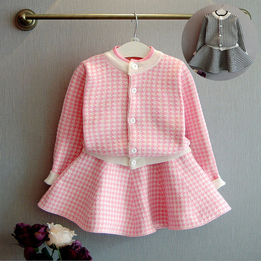 Conjunto de Suéter Tejido Grueso y Cálido para Niñas - Image 4