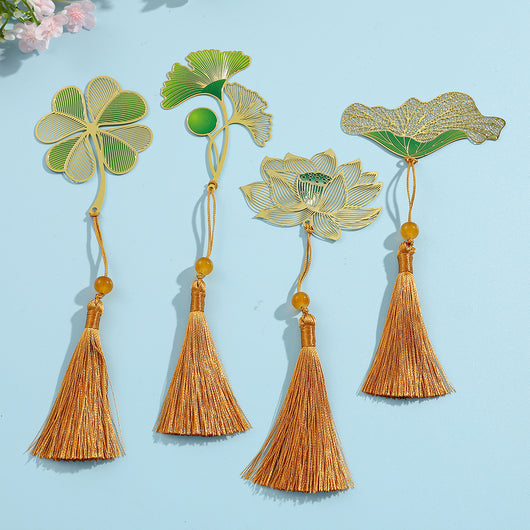 Marcapáginas Artístico de Hoja Vegetal Calado - Diseño Clásico Antiguo Cuatro Estaciones - Image 5