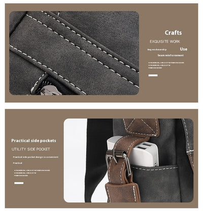 Bolso Bandolera de Cuero PU Retro para Hombre - Estilo Casual Trendy - Image 13