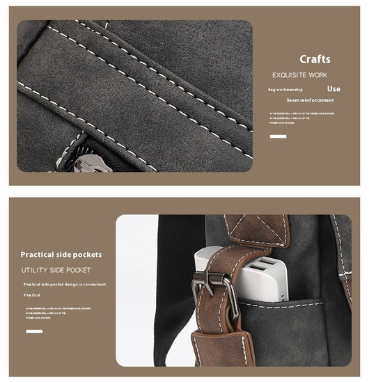 Bolso Bandolera de Cuero PU Retro para Hombre - Estilo Casual Trendy - Image 13