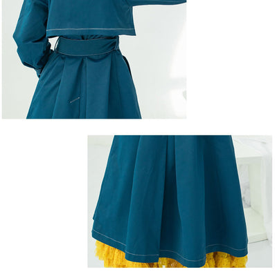 Blazer Largo con Cordones y Solapas Oversize sin Botones - Image 12