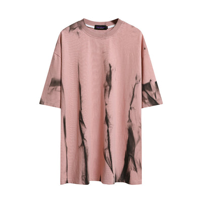 Playera Suelta Tie-dye Cuello Redondo Manga Corta para Hombre - Image 14