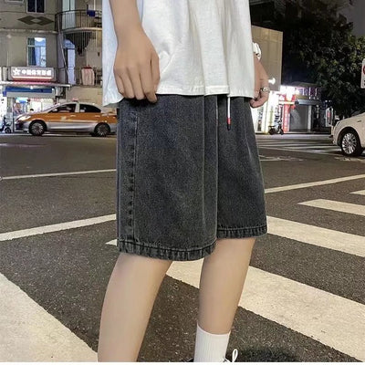 Shorts Vaquero Holgado de Corte Recto para Hombre - Image 6
