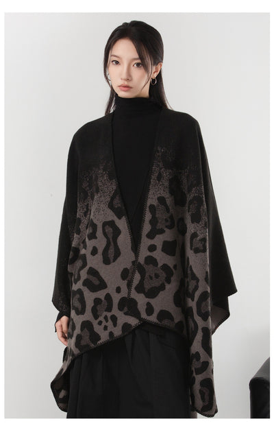 Capa Dividida de Cachemira Estilo Oscuro - Abrigo Cálido y Elegante - Image 18