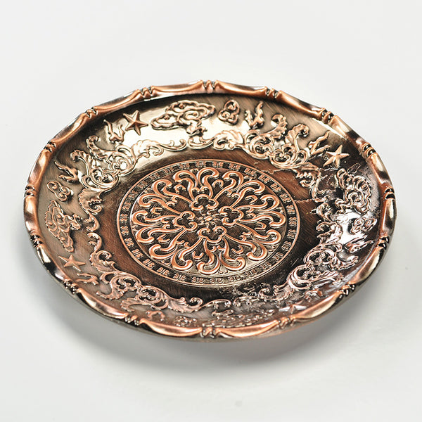 Platillo Vintage de Aleación Bronce para Servicio de Té - Image 2
