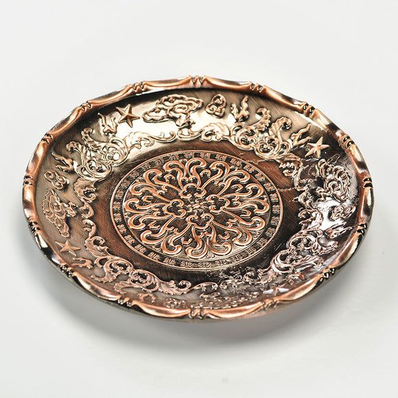 Platillo Vintage de Aleación Bronce para Servicio de Té