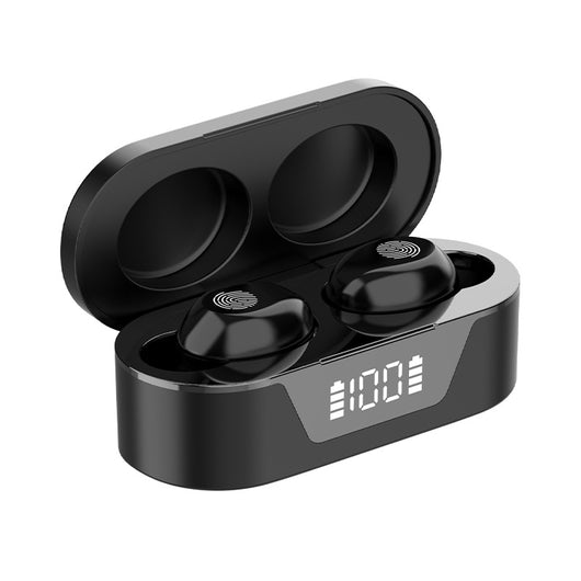 Audífono Bluetooth Mini con Pantalla de Batería y Control Táctil