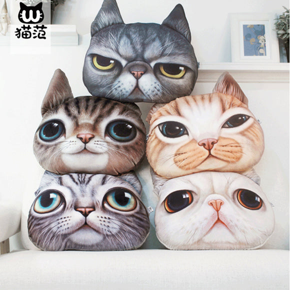 Almohada Gato de Peluche para Sofá y Cama