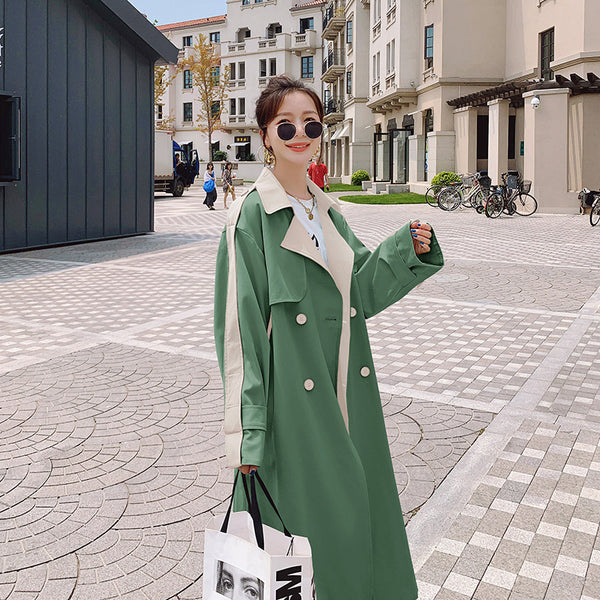 Chaqueta Cortaviento Estilo Hepburn con Cintura Ajustable y Colores Vibrantes