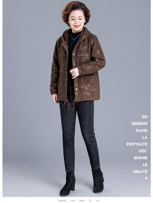 Abrigo Acolchado con Capucha para Mujer Madura - Chaqueta Térmica Forrada en Fleece - Image 12