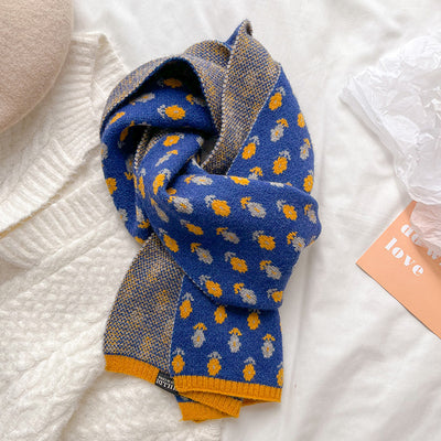 Bufanda de Lana Estampada Cálida Versátil para Mujer - Image 3