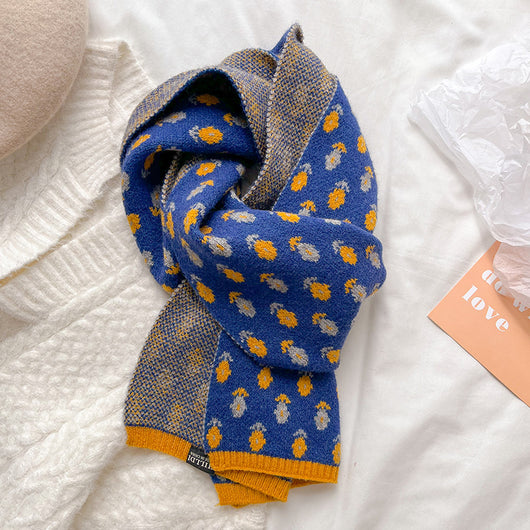 Bufanda de Lana Estampada Cálida Versátil para Mujer - Image 3