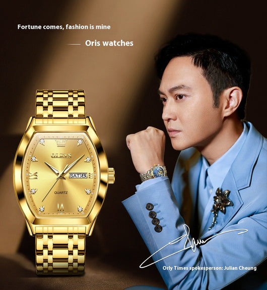 Reloj de Negocios Cuarzo Barril Auténtico para Hombre - Image 14