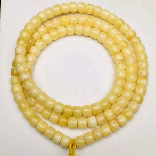 Cuentas de Buda de Cera de Abeja Natural Corte Recto - Accesorios Artesanales