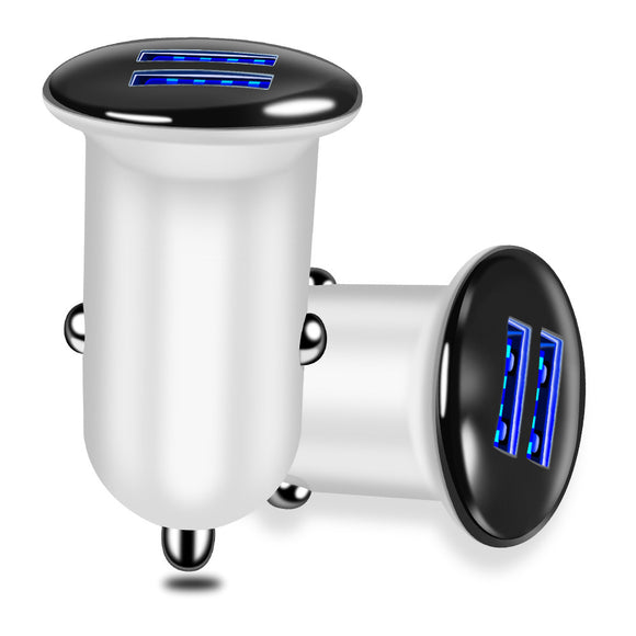 Cargador de Auto Dual USB 3A con Acabado Electrochapado