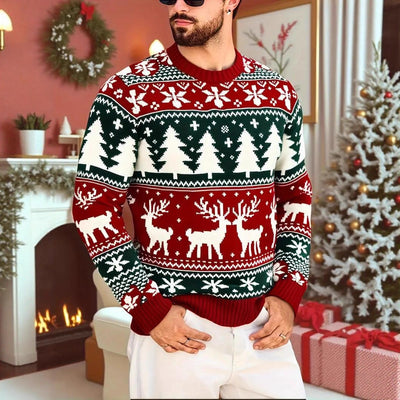 Sudadera Casual para Hombre con Cuello Redondo y Diseño Estampado