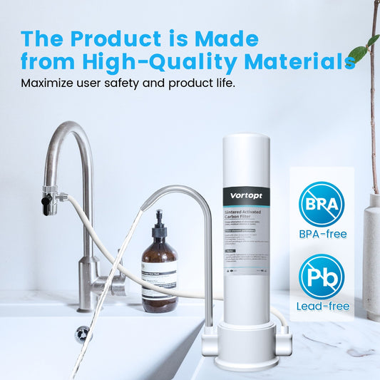 Purificador de Agua para Grifo de Cocina con Varilla de Carbón
