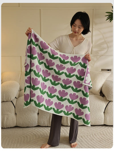 Toalla de Algodón Pima Xinjiang con Diseño de Tulipán - Image 11