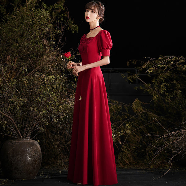 Vestido Largo Rojo de Novia para Verano