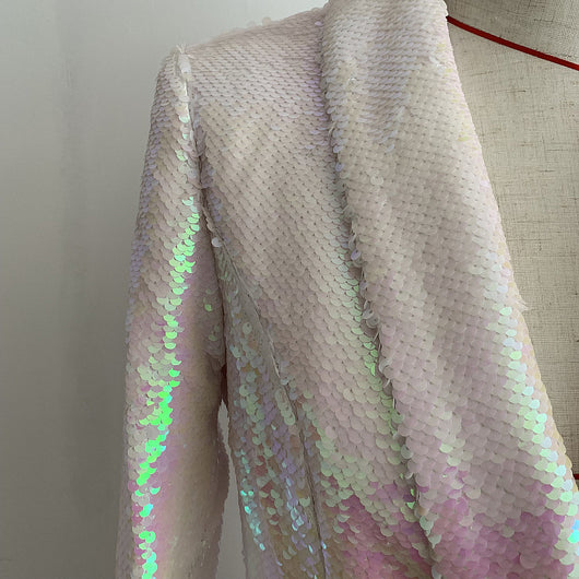 Blazer Largo Doble Botonadura con Lentejuelas para Mujer - Image 8