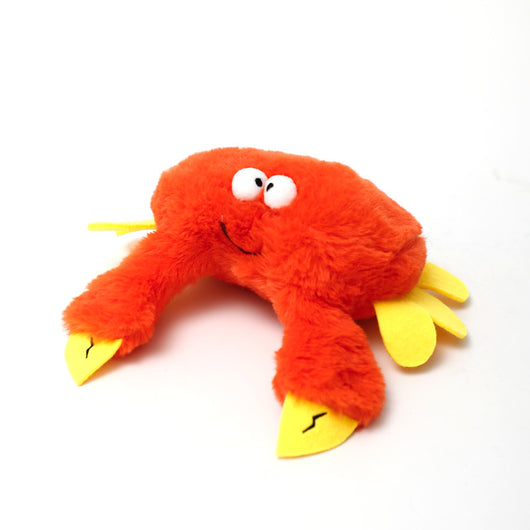 Plush woodpecker pet toy with a red crest, black and white body, speckled gray wings, and black tail feathers. - Image 5