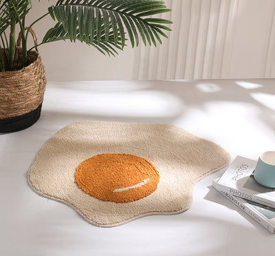 Tapete Absorbente Antideslizante Diseño Huevo Frito para Baño - Image 9