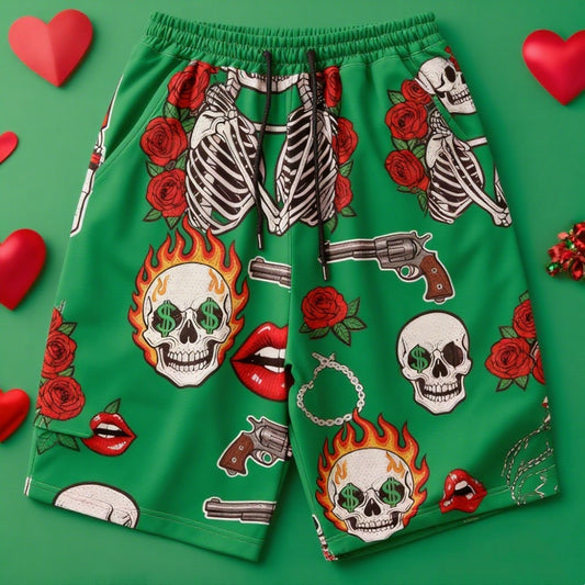 Shorts Deportivos Rectos con Estampado para Hombre - Image 2
