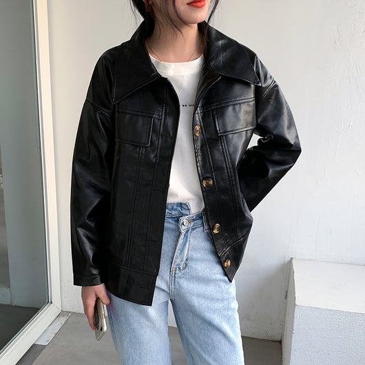 Chaqueta Corta de Cuero PU - Estilo Primavera y Otoño - Image 8