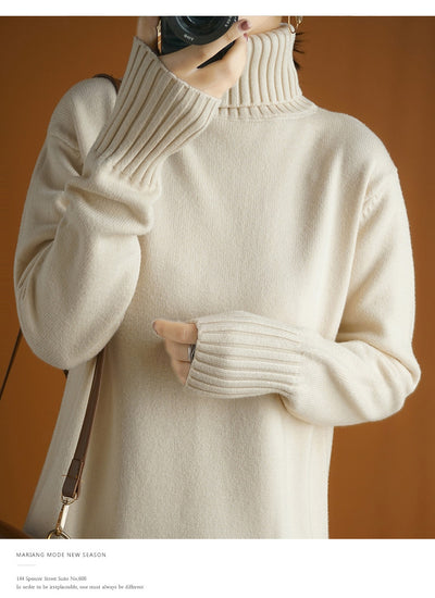 Vestido Tejido Cálido Estilo Coreano con Relleno de Lana - Image 12