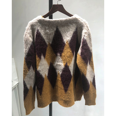 Suéter Tejido Mohair Rombos Versátil para Cualquier Ocasión - Image 7