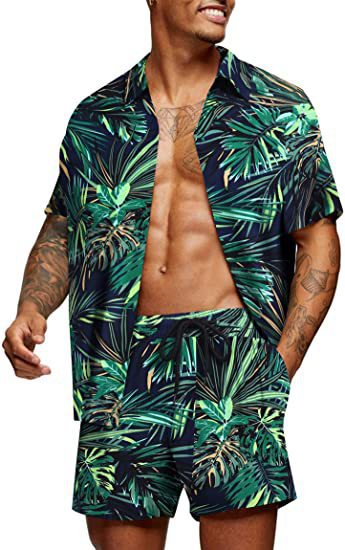 Conjunto de Camisas Estampado Floral Hawaiano para Jóvenes - Image 24